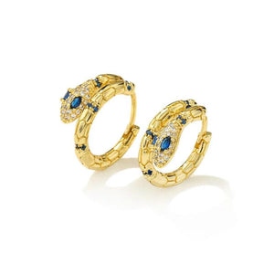 Snake Hoop Earrings for Women, Cubic Zirconia Jewelry