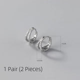 925 Silver Hoop Earrings Heart Star Shine Ball Fine Women Jewelry