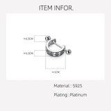 925 Silver Hoop Earrings Heart Star Shine Ball Fine Women Jewelry