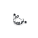 925 Silver Hoop Earrings Heart Star Shine Ball Fine Women Jewelry