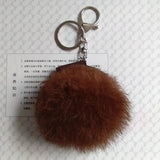 Fluffy Fur Ball Key Chain Charming Car Key Holder