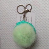 Fluffy Fur Ball Key Chain Charming Car Key Holder