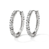 Zircon Cross Hoop Earrings Statement Jewelry Wedding Party Accessories