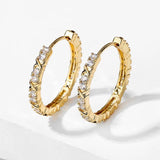 Zircon Cross Hoop Earrings Statement Jewelry Wedding Party Accessories