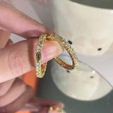Zircon Cross Hoop Earrings Statement Jewelry Wedding Party Accessories