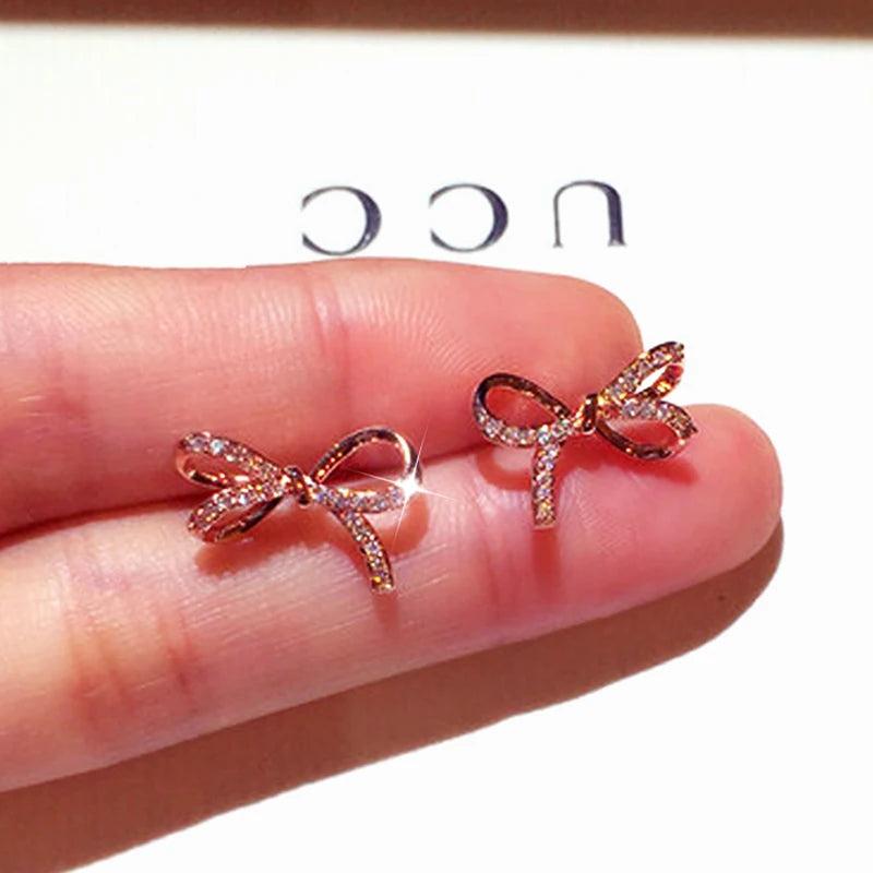 Temperament Shine Earrings Butterfly Charm Rhinestone Wedding Pendant