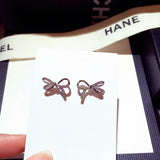Temperament Shine Earrings Butterfly Charm Rhinestone Wedding Pendant
