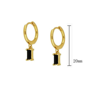 925 Silver Zircon Series Hoop Earring Flower Enamel Smiling Moon Earrings