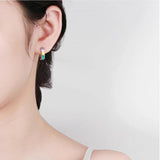 Heart Hoop Earrings 925 Silver Needle For Women FQL21292