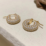 Bling CZ Stone Hoop Earrings for Women