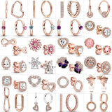 925 Silver Sparkling Infinity Stud Earrings