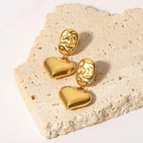 Uworld 14K Heart Drop Earrings Jewelry