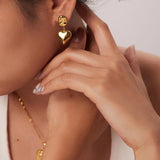 Uworld 14K Heart Drop Earrings Jewelry