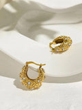 Peri'sbox Chunky Plated Hoop Earrings with Rhinestones