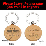 Valentine Wooden Couples Keychain Boyfriend Girlfriend Keyring