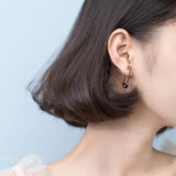 925 Silver Pin Brooch Earrings Hoops for Girls