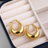 Metal Geometric V Shape Bamboo Earrings for Women