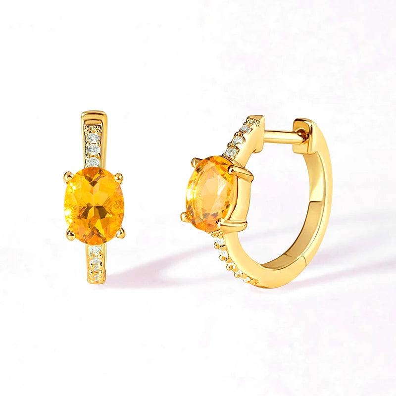 Silver Filled Zircon Hoop Earrings for Women