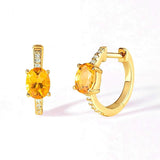 Silver Filled Zircon Hoop Earrings for Women