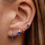 Silver Filled Zircon Hoop Earrings for Women