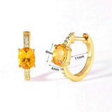 Silver Filled Zircon Hoop Earrings for Women