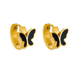 316 Stainless Steel Butterfly Hoop Earrings For Women Plated Jewelry