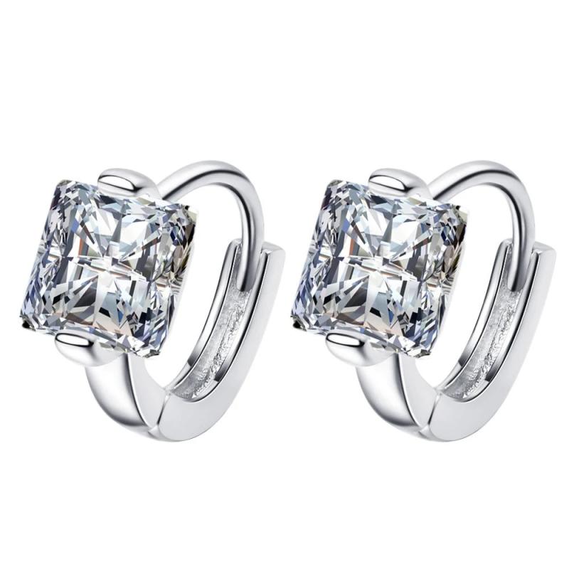 Fanqieliu 925 Silver Crystal Hoop Earrings FQL20512