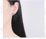 Fanqieliu 925 Silver Crystal Hoop Earrings FQL20512