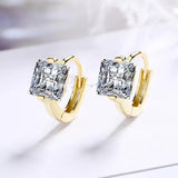 Fanqieliu 925 Silver Crystal Hoop Earrings FQL20512