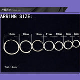 925 Sterling Silver Ear Bone Hoop Earrings Small Round Circle Earrings Hoops