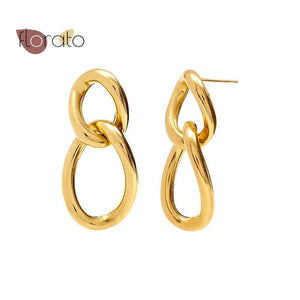 925 Silver 8-Shaped Hoop Earrings Women Jewelry Gift