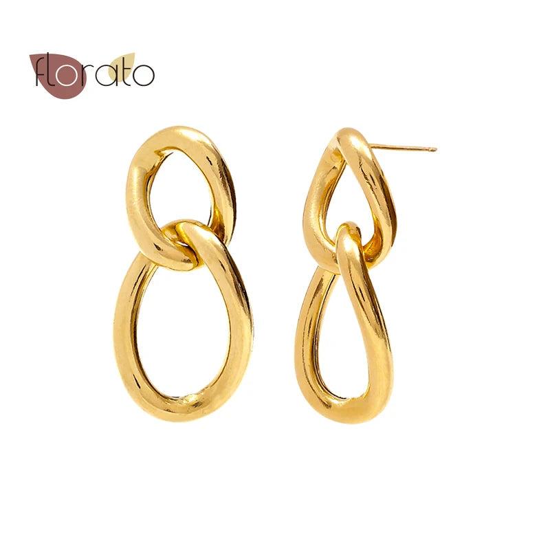 925 Silver 8-Shaped Hoop Earrings Women Jewelry Gift