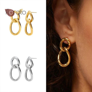925 Silver 8-Shaped Hoop Earrings Women Jewelry Gift