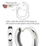 925 Silver 8-Shaped Hoop Earrings Women Jewelry Gift