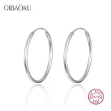 Real Sterling Silver 925 Huge Hoop Earrings for Women