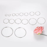 Real Sterling Silver 925 Huge Hoop Earrings for Women