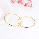 Real Sterling Silver 925 Huge Hoop Earrings for Women