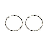 Leather Twist Hoop Earrings Women's Personality Jewelry
