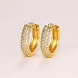 CZ Hoop Earrings for Women Small/Big Circle Bride Wedding Earrings