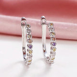 CZ Hoop Earrings for Women Small/Big Circle Bride Wedding Earrings