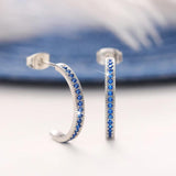 CZ Hoop Earrings for Women Small/Big Circle Bride Wedding Earrings