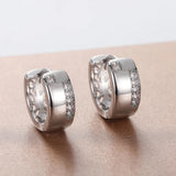 CZ Hoop Earrings for Women Small/Big Circle Bride Wedding Earrings