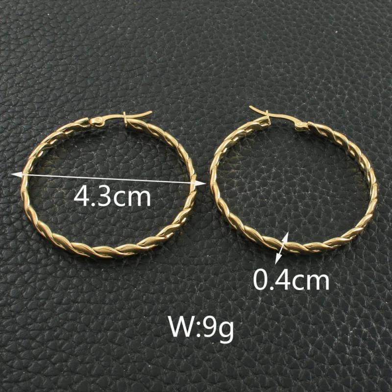 Stainless Steel Hoop Earrings Personality Bijoux Acier Inoxydable Femme