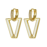 Geometric Wind Pop Earrings Enamel Drip Oil Triangle Earrings