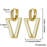 Geometric Wind Pop Earrings Enamel Drip Oil Triangle Earrings