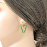 Geometric Wind Pop Earrings Enamel Drip Oil Triangle Earrings
