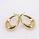 Stainless Steel Hoop Earrings 25mm30mm Water Droplets