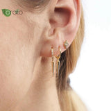 Vintage Geometric Spiked Hoop Earrings