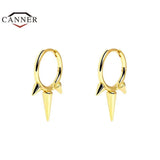 925 Silver Lightning Star Hoop Earrings Women Piercing Earings Jewelry