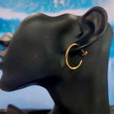 Copper Alloy Hoop Earrings Retro Geometric Statement Jewelry Party Metal